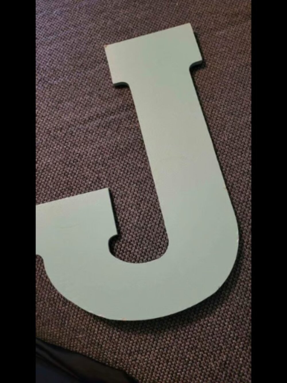 Wooden letter "J"